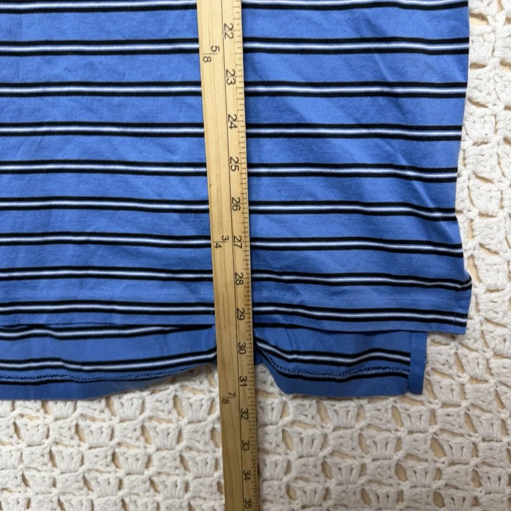 Polo Golf Ralph Lauren Shirt Men's XL Blue Striped 100% Cotton  Polo Shirt Vtg